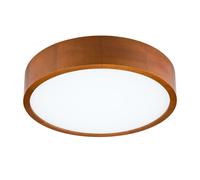 LED Deckenleuchte Legno Vetro Rotondo 3000K 1020lm Blendarm Soggiorno Piantana [EEK: F]