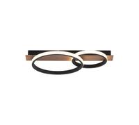 LED Deckenleuchte Moderno L: 53 CM Metallo Legno Plafoniera Sala Soggiorno [EEK: E]