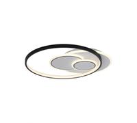 LED Deckenleuchte Piatto Camera da Letto Bianco Nero L: 55 CM Plafoniera Caldo