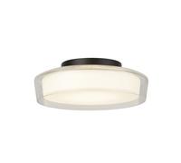 LED Deckenleuchte Plafoniera IP44 Nero Bianco Vetro Metallo 3000 K Caldo Bagno [EEK: G]