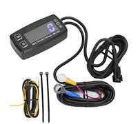 LED Digital Tachometer Hour Meter Temperature Gauge Multifunctional Gauge for 2 or 4 Stroke Gas Engines with up to 8 Cylinders IP67 Design Accurate RPM Temperature and Hour