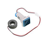 LED digitale Voltometro Amperometro multifunzionaleRilevatore di corrente del tester di tensione Pannello dio quadrato 22 mm Indicatore del misuratore AC 0-100A 60-500V(blu)