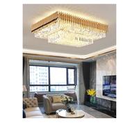 LED Dimmable Round Rectangular Golden Black Crystal Designer Ceiling Lights