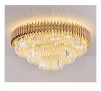 LED Dimmable Round Rectangular Golden Black Crystal Designer Ceiling Lights
