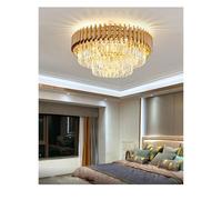 LED Dimmable Round Rectangular Golden Black Crystal Designer Ceiling Lights