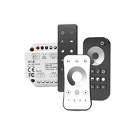 LED Dimmer Controller 220V 110V 230V AC Triac Dimmer 2.4G Remote Control 220 Volt S1-B Push Button Switch Dimmer for LED Bulbs(S1-B and R1-1 Black)