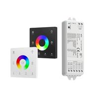 LED Dimmer Controller 5 in 1 Control 2.4G Glass Wall Mount Touch Panel RGB RGBW RGBCCT LED Dimmer Controller Kit 5CH 12V 24V Dimmer(WT5 Only)