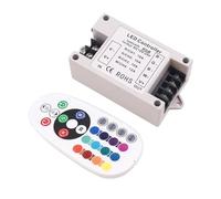 LED dimmer controller DC12-24V LED controller with 24-key remote control BT control high power 360W suitable for RGB/RGBW LED light strips(RGB Controller Kit)
