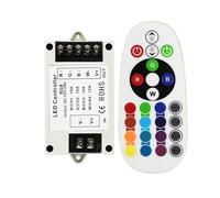 LED dimmer controller DC12-24V LED controller with 24-key remote control BT control high power 360W suitable for RGB/RGBW LED light strips(RGBW Controller Kit)