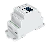 Led Dimmer DALI 4 Canali Guida DIN, Con Display Digitale, Dimmerabile AC Push Dim, DALI-2, PWM, 4 Indirizzi, DT6 DT8 per Strisce LED Monocolore CCT RGB RGBW, 4X5A@12V/24V, 4X3A@36V/48V