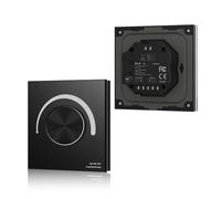 LED Dimmer Light Rotary Knob Switch Dimmable LED Halogen Light Incandescent Bulb 360 Watt Fade Mode White Black LED Controller(Black)