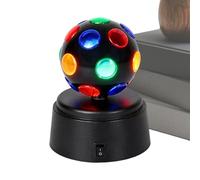 LED Disco Ball - Rotating Party Light, Flashing Lamp with Colorful Decor, Mini Ball Light, Tabletop Lamps, Fun Ambient Lighting for Wedding Christmas Halloween Home Bar Karaoke Indoor Outdoor
