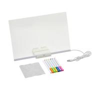LED Drawing Board, Erasable Note Boards, Educational Doodle Tool, Bright Color Display Easy Clean, Compact Ideal for Travel, Home, School Kindergarten Use Boys and Girls