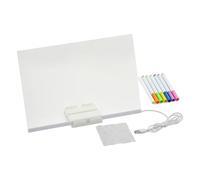 LED Drawing Board, Erasable Note Tool, Glow Part Feature, Doodle Pad for Home Use, Educational Drawing Supplies Suitable to Kids Boys Girls Travel Kindergarten School