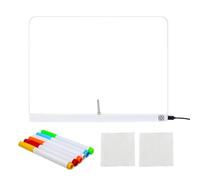 LED Drawing Board | Erasable Tablet | Acrylic Dry Erase Board Drawing Pad | Colored LED sticky note board, 13.7-inch and 10-inch illuminated acrilico dry-erasable board, LED Drawing board