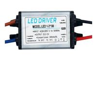 LED Driver 1-3W 4-7W 8-12W 12-18W 18-24W 25-36W AC95V-265V Power Supply 300mA Waterproof IP65 Lighting Transformer(1-3W DC3-12V)