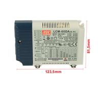 Led Driver CC Meanwell LCM-60DA Dimmerabile DALI Pulsante NO Corrente Costante