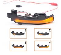 LED Dynamic Specchietto Laterale Frecce Luce Fumè per Volvo V70 III 2012-2017