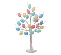 LED Easter Egg Tree - 23.6 Inch Bendable Branch Centerpiece | Batteria USB Powered Tabletop Tree, Holiday Decorative for Nursery, Bedside, Fireplace, and Valentine's Use