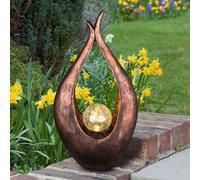 LED Esterni Solare Lampada Balcone Supporto Vetro Sfera Bronzo Faretto Curvo