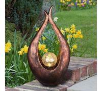 LED Esterni Solare Lampada Balcone Supporto Vetro Sfera Bronzo Faretto Curvo