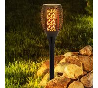 LED Esterni Solare Plug-In Lampada Terrazzi Weg Fuoco Effetto Chiodi da Giardino