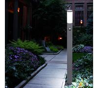 LED Esterni Supporto Lampada Antracite Giardino Acciaio Inox Movimento Canali [EEK: F]