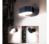 LED Esterno Parete Facciate Lampada Alu Giardino Faretto Balcone Regolabile [EEK: F]