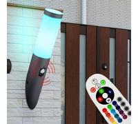 LED Esterno Parete Lampada Dimmerabile Inox Facciate Sensore Cortile Telecomando