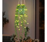 LED Esterno Sospensione Corda Canapa Lampada a Giardino Decorazione Arte Pianta