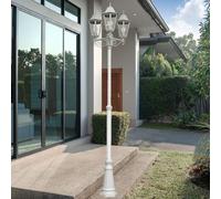 LED Esterno Vetro Applique ALU Lanterna Giardino Lampada Da Terra Base