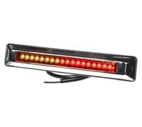 LED Fanale Posteriore pro-Can XL 3F 24 Volt, Disco Luce Rosso, Alloggio Cromo
