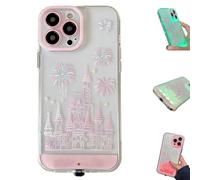 LED Fantasy Castle Fireworks Phone Case,Built-in Light Up Vibrant LED Phone Case,Fashion Cute Shockproof Flash Protective Covers for iPhone 13/14/15/16/17 Pro/Pro Max (for 14)