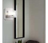 LED Faretto da Parete Luce Argento Cromato Design Lampada Dormire Illuminazione