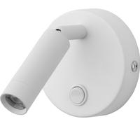 LED Faretto Lampada Parete con Interruttore Bianco Metallo Letto da Scrivania [EEK: F]