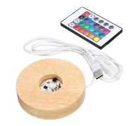 LED Faretto,Rotondo Legno 3.94" Dia Multicolore Luci Display Base Supporto