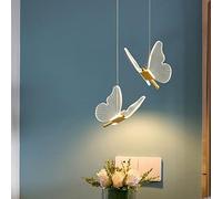 LED Farfalla Lampadario Bambini Ragazze Camera da Letto Lampada a Sospensione,Creativo Acrilico Paralume Decorazione Lampadario da Soffitto for Soggiorno Cucina Camera Dei Bambini, 3000K-6500K (A2)