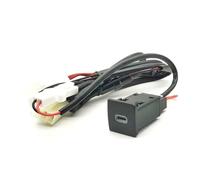 LED Faro Fendinebbia Car Type-C Right Round Corner Quick Charger QC3.0 USB Interface Socket Fast Charging Adapter Switch Fit For VW Golf 6 MK6