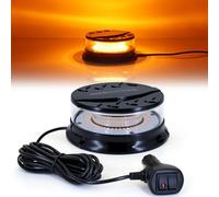 LED faro rotante, 12V-24V giallo faro rotante con magnetico e 3 metri di cavo per carrello elevatore camion trattore carrello da golf trattore SUV