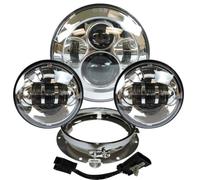 LED Fendinebbia 7 "LED Proiettore Faro 4.5" Nebbia Luce Passante Per Touring Per Electra Per Glide Per Strada Per King Per Il Treno Notturno Faro Moto
