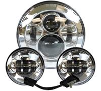LED Fendinebbia 7 "LED Proiettore Faro 4.5" Nebbia Luce Passante Per Touring Per Electra Per Glide Per Strada Per King Per Il Treno Notturno Faro Moto