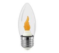 LED Flame Bulb - Flickering Fire Effect for Home Decor | E12 E14 Socket with Imitation Fire Flame, Ambient Lighting for Indoor Parties Holidays Halloween Porches Patios Bedrooms Living Rooms Cafes Res