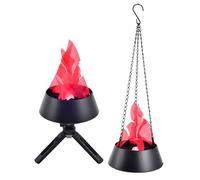 LED Flamme Lampe - 15cm LED Gefälschte Feuerflamme Licht | Künstliche Flackernde Flamme Lampe 3 LEDs 4W, 3D-Effekt Bauch+Seide, Für Bühne, Bar, Halloween, B&B, Garten
