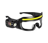 LED Flashlight Glasses, 6-Mode Portable Adjustable Headlamp with Sensor | Hands-Free Lighting for Night Running, Camping, Fishing, Cycling and Workshop Tasks