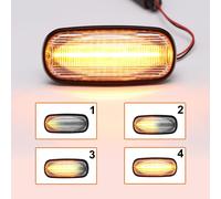 LED Freccia Lampeggiatori Laterali Luci Trasparente Per Land Rover 2 98-04
