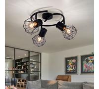 LED Gabbia Pendolo Lampada da Soffitto Nero Filamento Griglia Parete Orientabile [EEK: E]