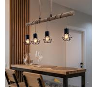LED Gabbia Pendolo Lampada da Soffitto Nero Filamento Griglia Parete Orientabile [EEK: E]