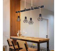 LED Gabbia Pendolo Lampada da Soffitto Nero Filamento Griglia Parete Orientabile [EEK: E]