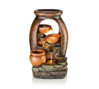 Led-Gartenbrunnen Anfora 50cm Illuminazione Gioco D'Acqua Fontana Decorata Vaso
