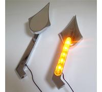 LED Giro Signal Punta Diamante Racing Specchio Per Honda CBR600RR Kawasaki Ninja